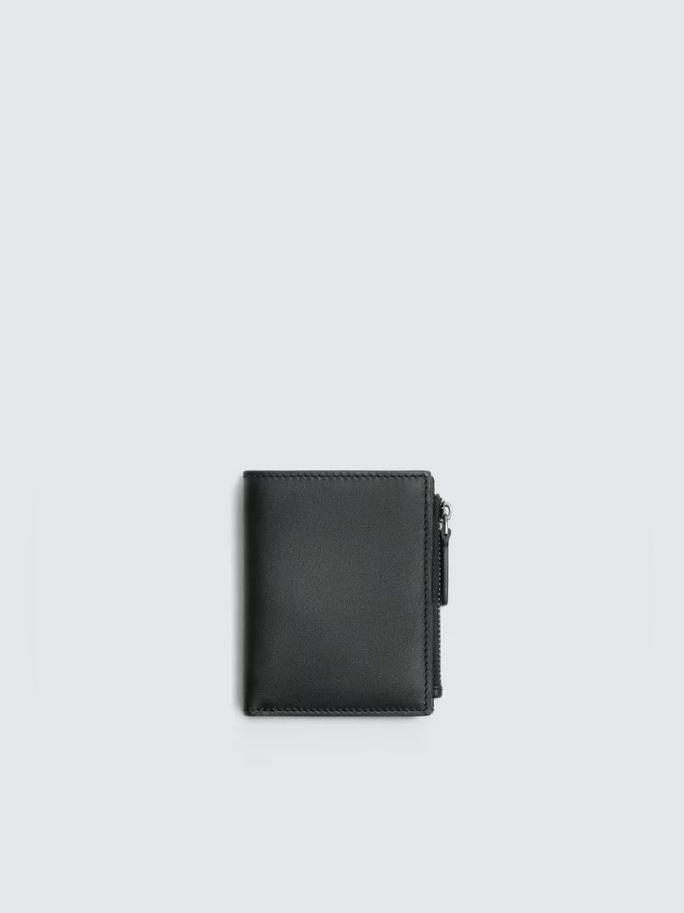 Zara Leather Zip Wallet- Black
